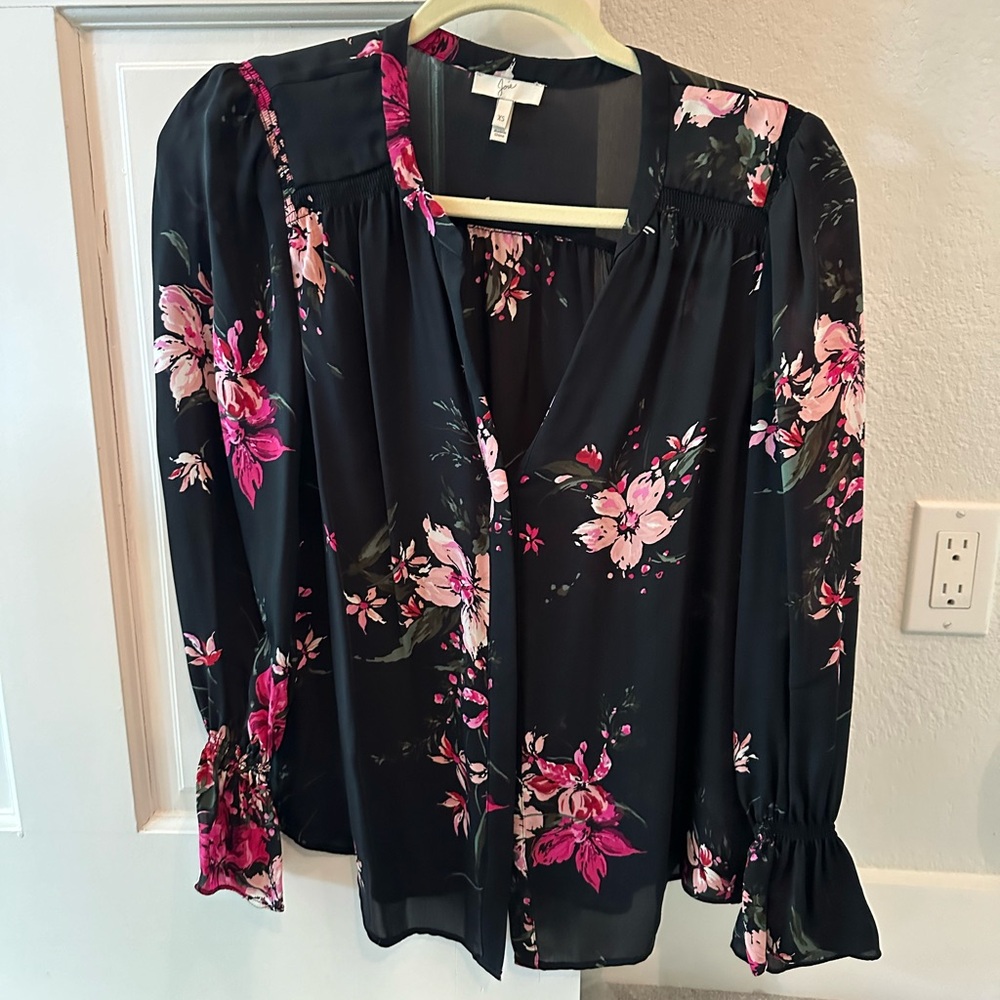 Joie silk blend floral blouse